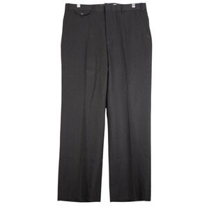 VTG Brown Pleated Tweed 100% Wool Mens Trouser Pants 5 Pocket Size 34
